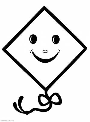 Раскраска воздушный змей