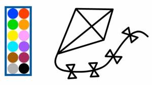 Раскраска для детей ВОЗДУШНЫЙ ЗМЕЙ