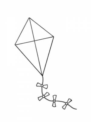 Раскраски Воздушный змей   в формате