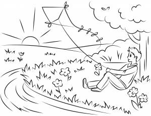 Раскраска «Воздушный змей»