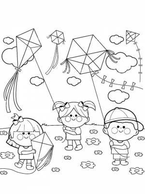 Раскраска Воздушный змей  картинку