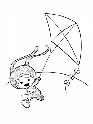 Раскраска Воздушный змей  картинку