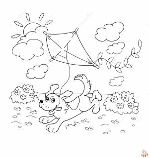 Наслаждайтесь творческим развлечением с воздушными змеями Раскраски