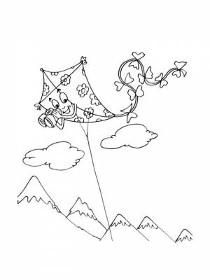 Раскраски Воздушный змей   в формате