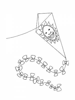 Раскраски Воздушный змей   в формате