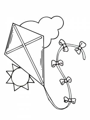 Раскраски Воздушный змей   в формате
