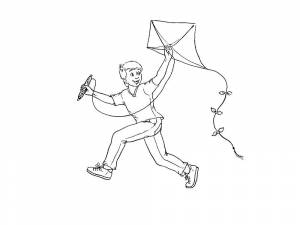 Раскраска Воздушный Змей