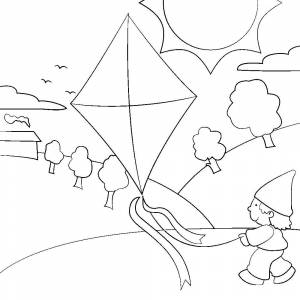 Раскраска Воздушный Змей