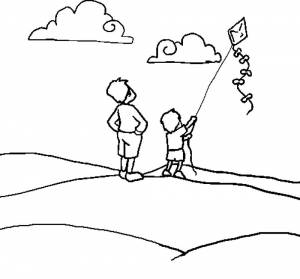 Раскраска Воздушный Змей