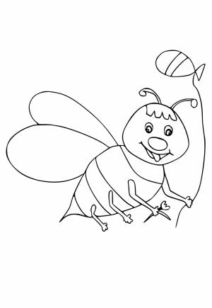 Раскраска Шмель Воздушный Шар