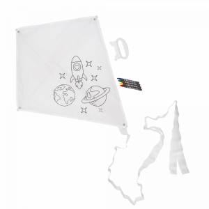 Воздушный змей-раскраска Rainbow, белый, Белый, цена