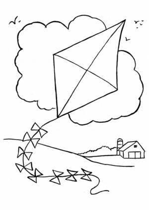 Раскраска «Воздушный змей»