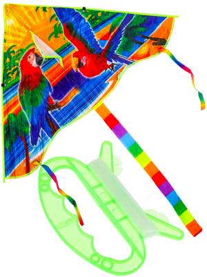 Воздушный змей Попугаи размер 100*50см, пакет