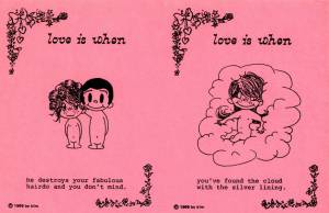 Кто на самом деле изображен на вкладышах жвачки Love is…, Комиксы Love is…