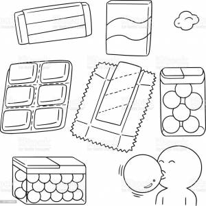 Раскраска жвачка