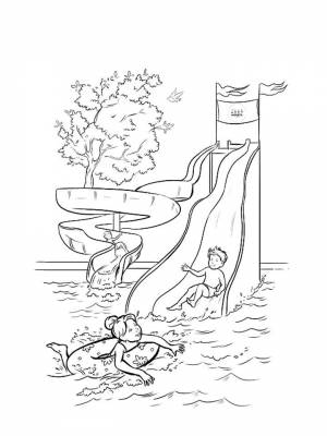 Раскраски Аквапарк   в формате