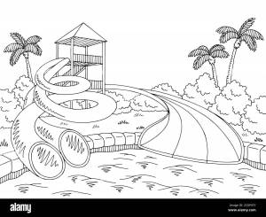 Раскраска аквапарк