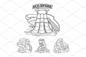 Рисунок аквапарка для детей