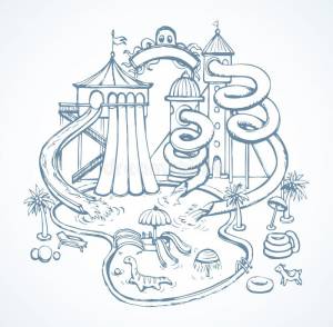Aquapark r иллюстрация вектора