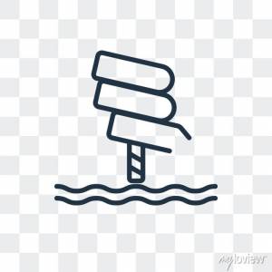 Аквапарк вектор значок, изолированных на прозрачном фоне, дизайн плакаты на стену