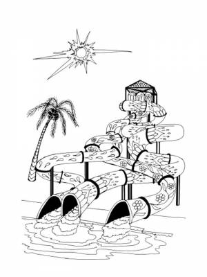 Раскраски Аквапарк   в формате