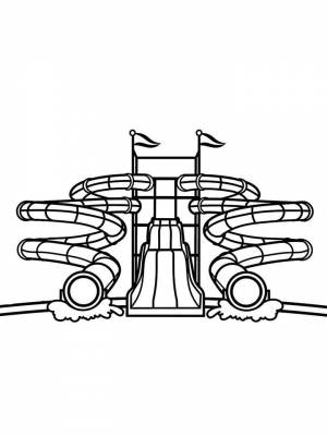 Раскраски Аквапарк   в формате