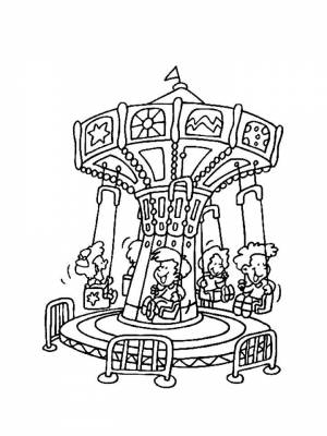 Раскраска Аттракционы  для детей