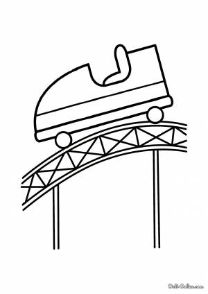 Раскраска Американские горки для малышей