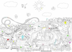 Раскраска Парк аттракционов