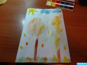 Мастер-класс по рисованию в технике «набрызг» «Осенний парк»