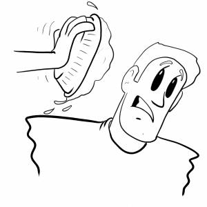 Раскраски Раскраска Торт летит в мальчика мультфильмы Летние развлечения