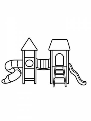 Раскраски Детская площадка   в формате