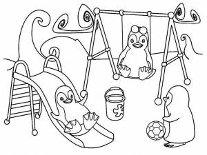 Детская площадка раскраска