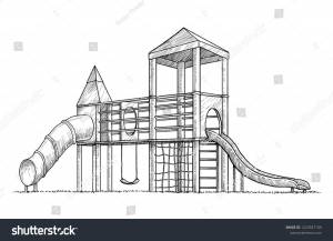 Детская площадка раскраска