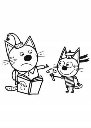 Раскраски три кота