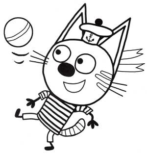 Коржик три кота раскраска