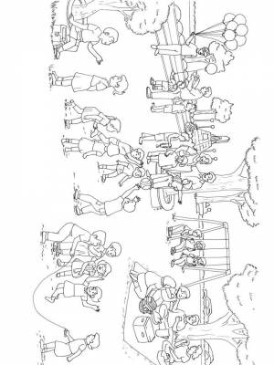 Картинка Детская площадка раскраска в формате