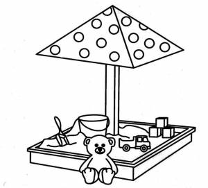 Как нарисовать песочницу