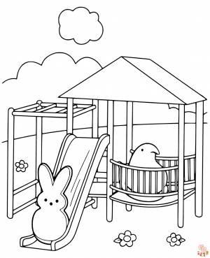 Наслаждайтесь веселой игрой с детской площадкой Раскраски