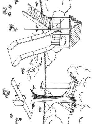 Раскраски Детская площадка