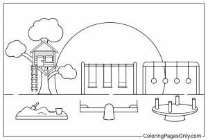 Раскраска Детская площадка
