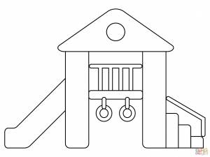 Раскраска Детская площадка