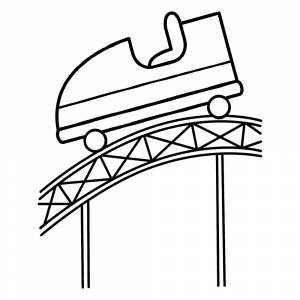 Раскраска Американские горки для малышей