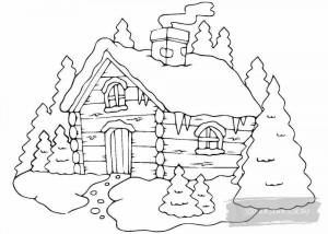 Раскраски Русская изба