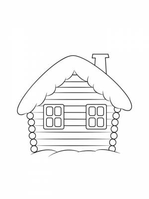 Раскраски Изба   в формате