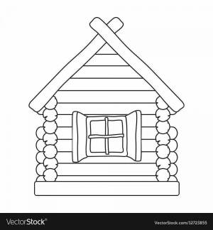 Раскраски Избушка для детей