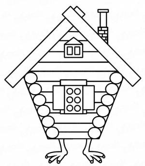Раскраска Избушка на курьих ножках