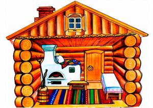 Изба старинная рисунок