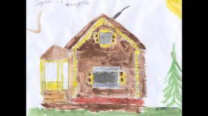 Изба детский рисунок