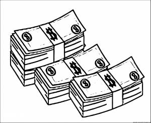 Раскраска деньги русские